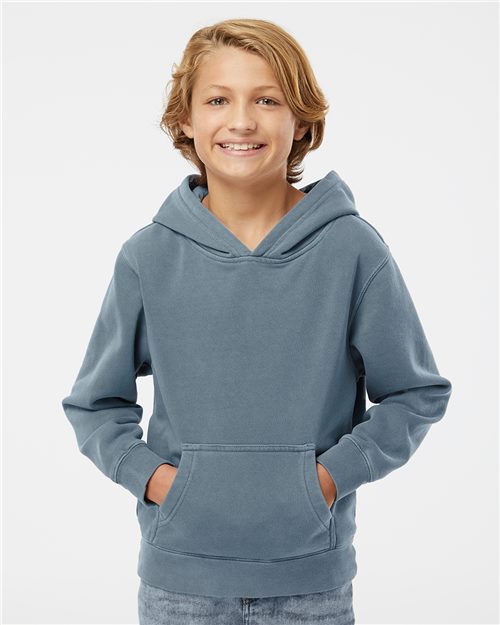 PRM1500Y Youth Midweight Pigment-Dyed Hooded Sweatshirt