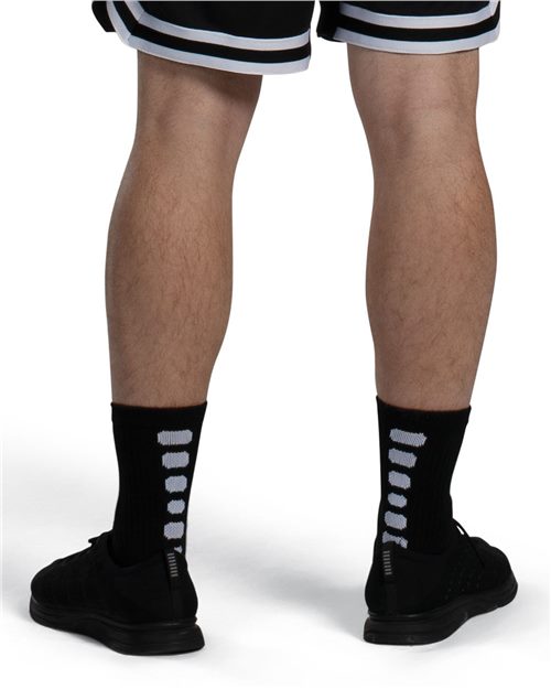 6091 Colorblocked Crew Socks