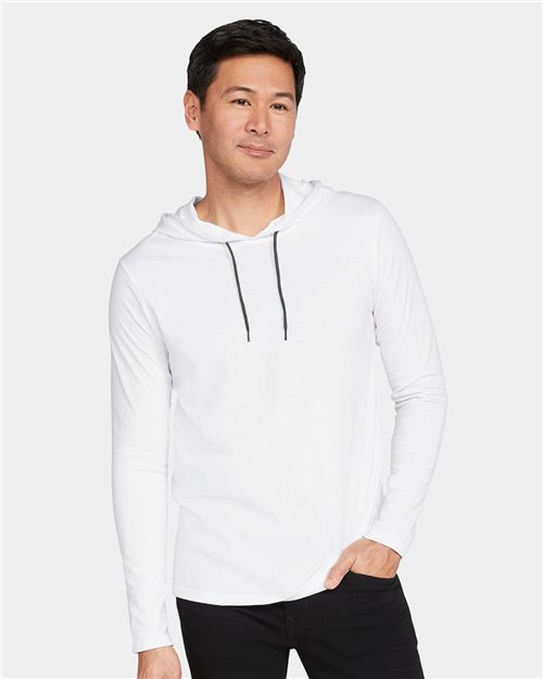 987 Unisex Softstyle Lightweight Hooded Long Sleeve T-Shirt