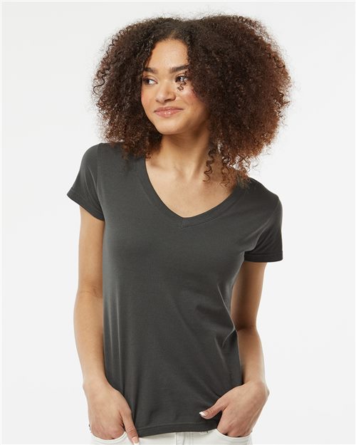 214 Women's Fine Jersey V-Neck T-Shirt