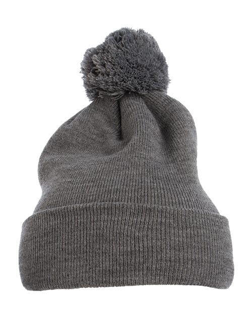 1501P Pom-Pom Cuffed Knit Beanie