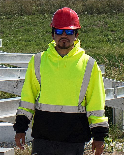 JS154 Unisex Hi-Vis Hooded Sweatshirt