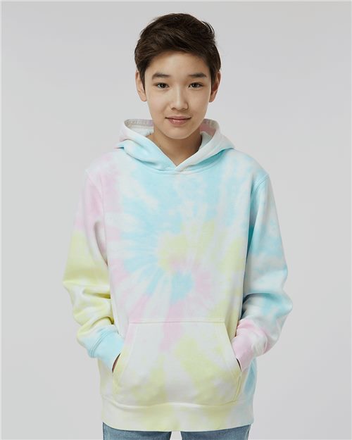 PRM1500TD Youth Midweight Tie-Dyed Hooded Sweatshirt