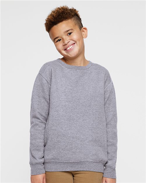 2225 Youth Elevated Fleece Crewneck Sweatshirt