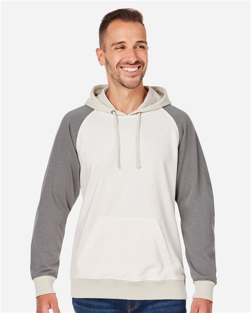 8886 Unisex Vintage Tricolor Hooded Sweatshirt