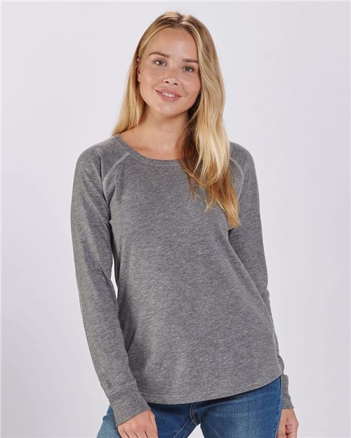 BW3166 Women's Solid Preppy Patch Long Sleeve T-Shirt