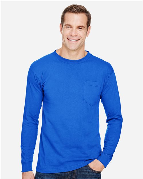 3055 Unisex Union-Made Long Sleeve Pocket T-Shirt