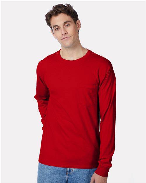 5596 Men's Authentic Long Sleeve Pocket T-Shirt