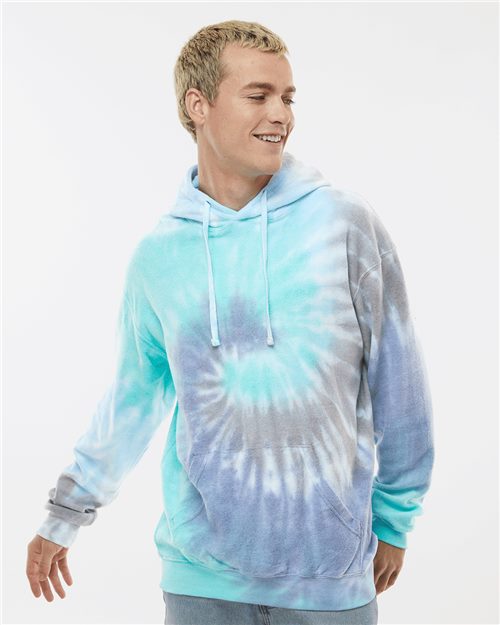 8600 Unisex Tie-Dyed Cloud Inside-Out Fleece Hooded Sweatshirt