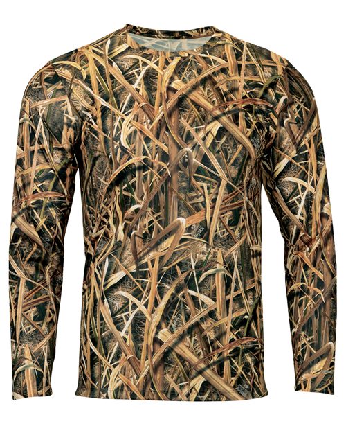237 Men's Oxford Performance Camo Print Long Sleeve T-Shirt