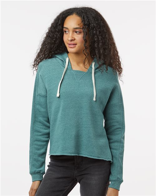 W23101 Women's Angel Fleece Crop Hooded Sweatshirt