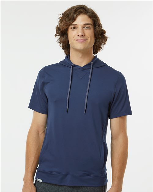 222505 Men's Eco Revive Ventura Soft Knit Short Sleeve Hooded Sweatshirt