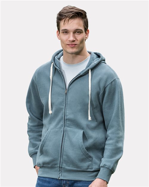 22132 Unisex Vintage Fleece Full-Zip Hooded Sweatshirt
