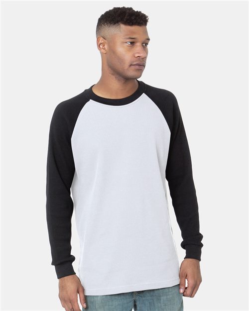 8211 Men's USA-Made Heavyweight Waffle Knit Thermal Raglan T-Shirt