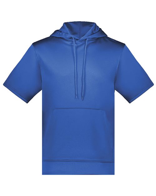 6871 Unisex Fleece Short Sleeve Hooded Pullover