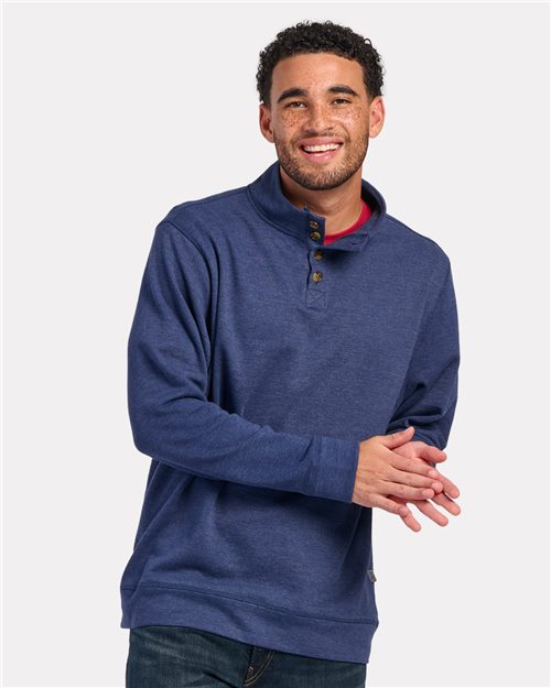 BM5209 Men's French Terry Button Pullover