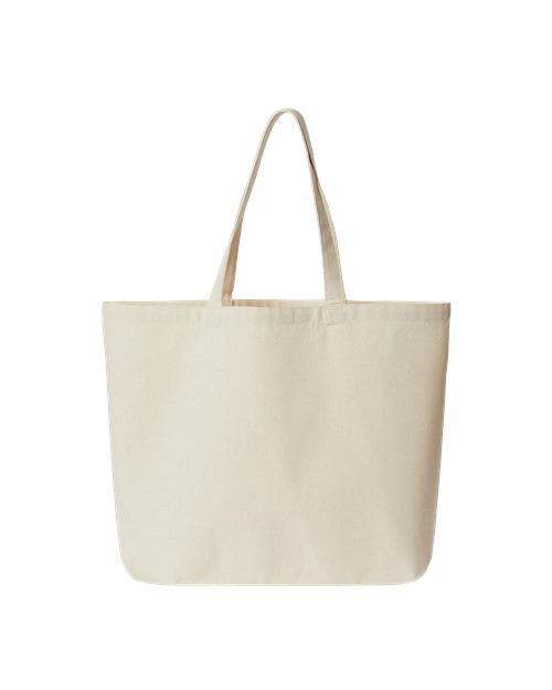 OAD108R Jumbo Recycled Midweight Gusseted Canvas Tote