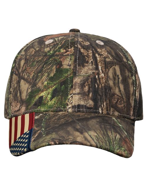 LC350 Camo Woven USA Flag Cap