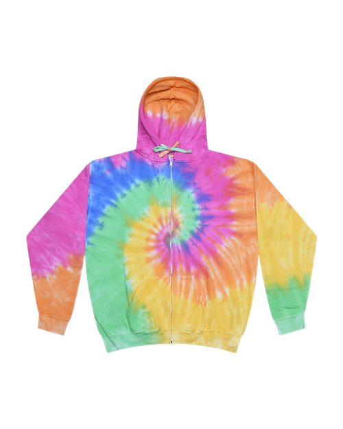 8888 Unisex Tie-Dyed Full-Zip Hooded Sweatshirt