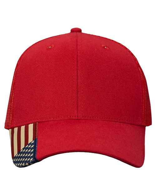 AM350M USA Flag Mesh Cap