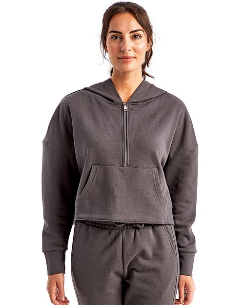 TD077 Women's Alice Half-Zip Hooded Sweatshirt