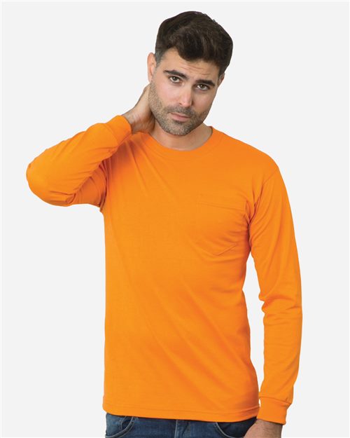 1730 Unisex USA-Made 50/50 Long Sleeve Pocket T-Shirt
