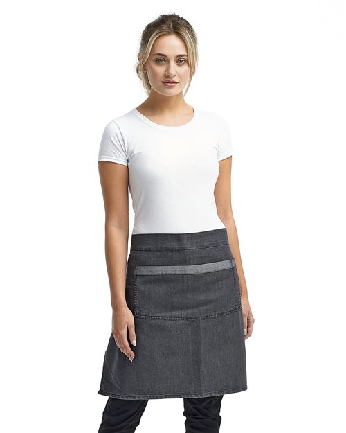 RP128 Domain Contrast Denim Waist Apron