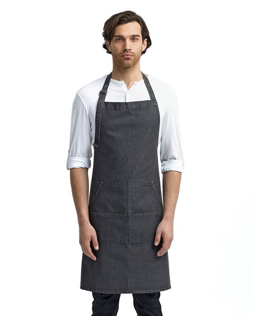 RP126 Jeans Stitch Denim Bib Apron
