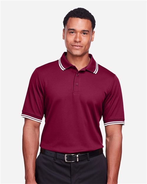 DG20C Men's CrownLux Performance Plaited Tipped Polo