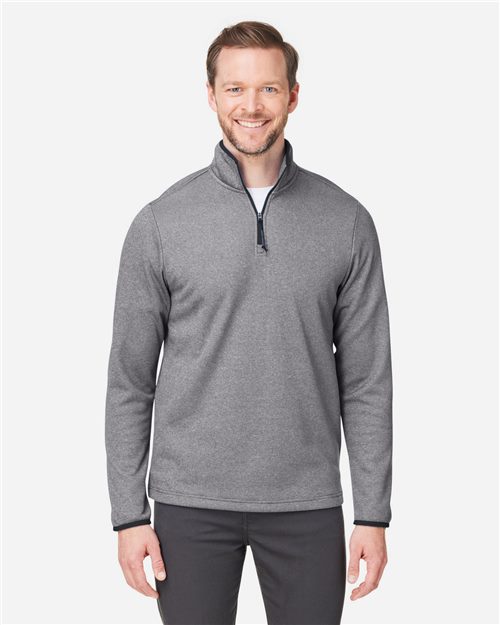 CE73 Men's Venture Heathered Stripe Quarter-Zip Pullover
