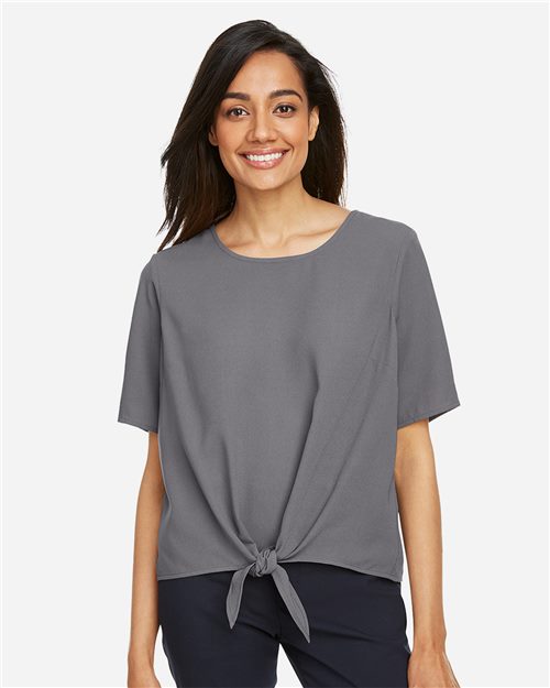 DP617W Women's Perfect Fit Tie Front Blouse