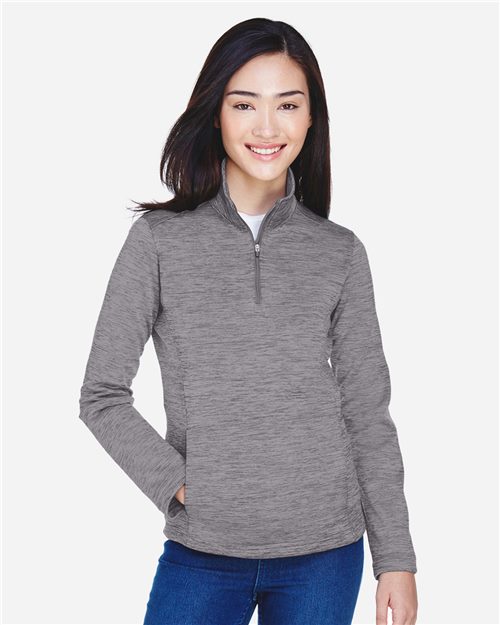 DG798W Women's Newbury Mélange Fleece Quarter-Zip Pullover