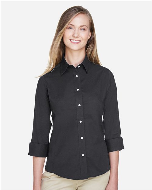 DP625W Women's Perfect Fit Three-Quarter Sleeve Stretch Poplin Dress Shirt