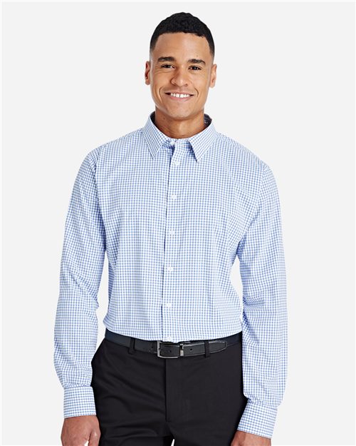 DG540 Men's CrownLux Performance Micro Windowpane Woven Dress Shirt