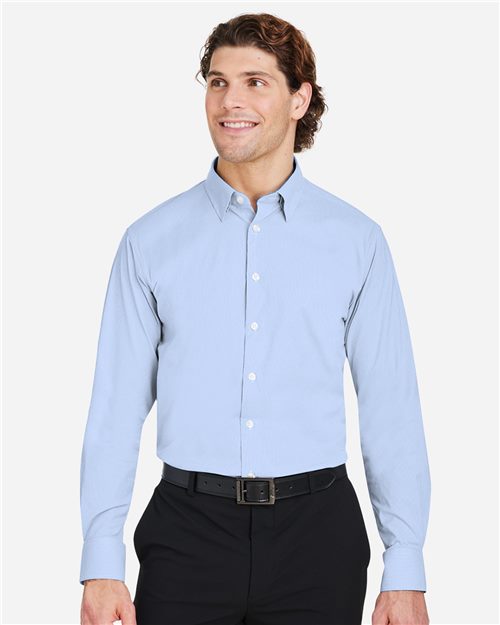 DG537 Men's CrownLux Performance Microstripe Dress Shirt