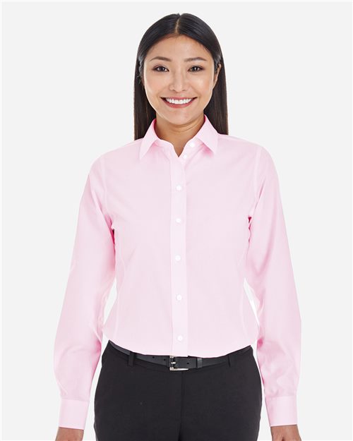 DG534W Women's Crown Collection Striped Woven Dress Shirt