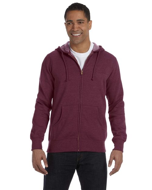 EC5680 Unisex Heathered Full-Zip Hooded Sweatshirt