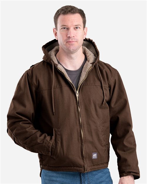 HJ626 Men's Heartland Washed Duck Hooded Work Coat