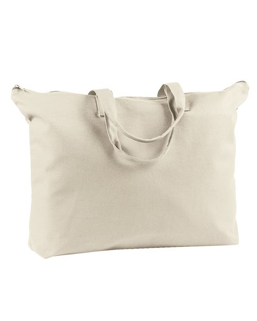 BE009 Canvas Zippered Book Tote