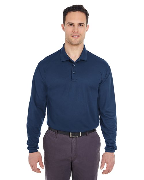 8210LS Men's Cool & Dry Long Sleeve Mesh Piqué Polo