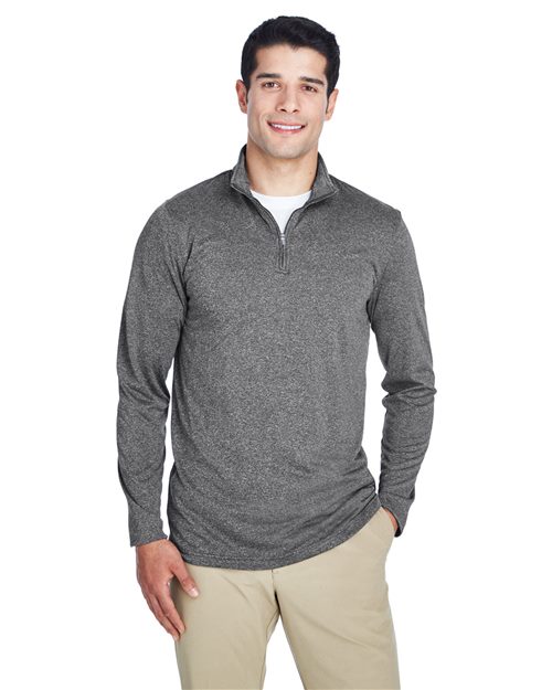 8618 Men's Cool & Dry Heathered Performance Quarter-Zip Pullover