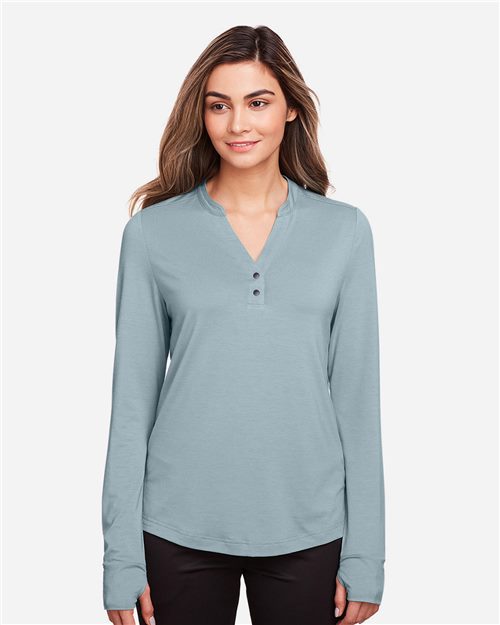 NE400W Women's JAQ Stretch Performance V-Neck Snap Pullover