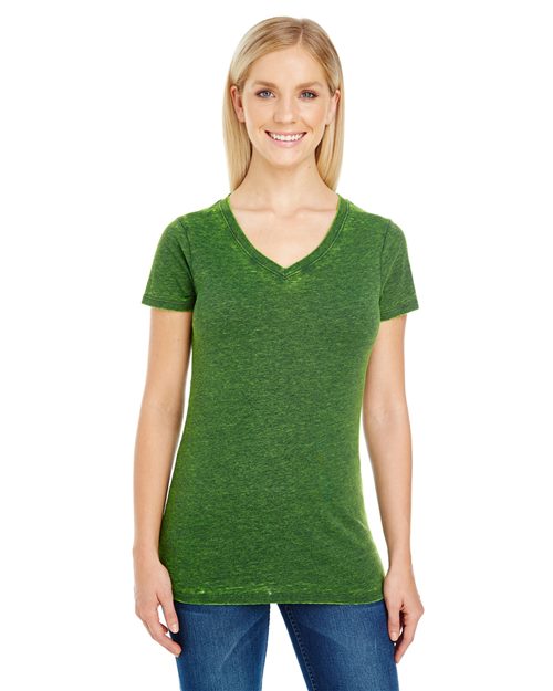215B Women's Cross Dye V-Neck T-Shirt