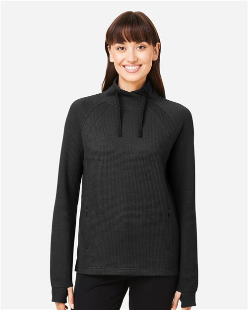 NE200W Women's Rhythm Waffle Cross-Neck Pullover