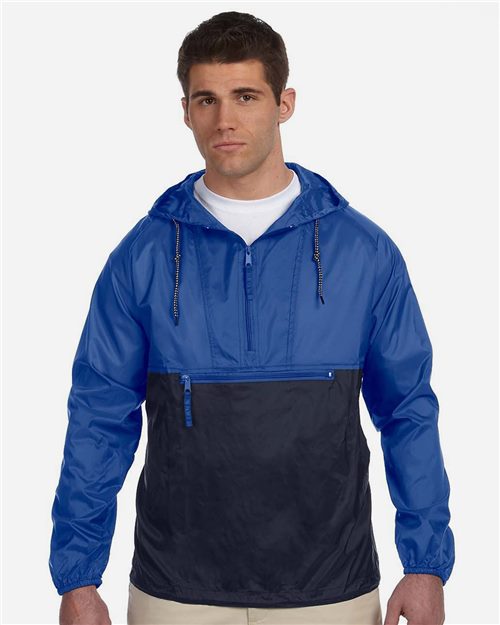 M750 Unisex Packable Hooded Nylon Jacket