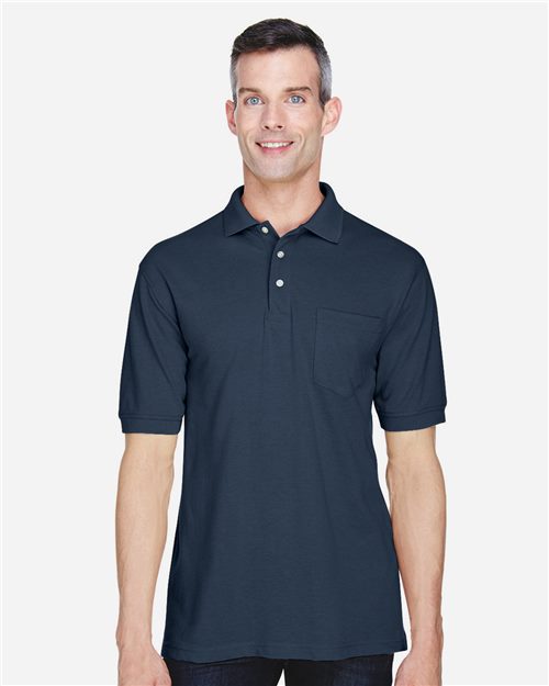M265P Men's Easy Blend Polo with Pocket