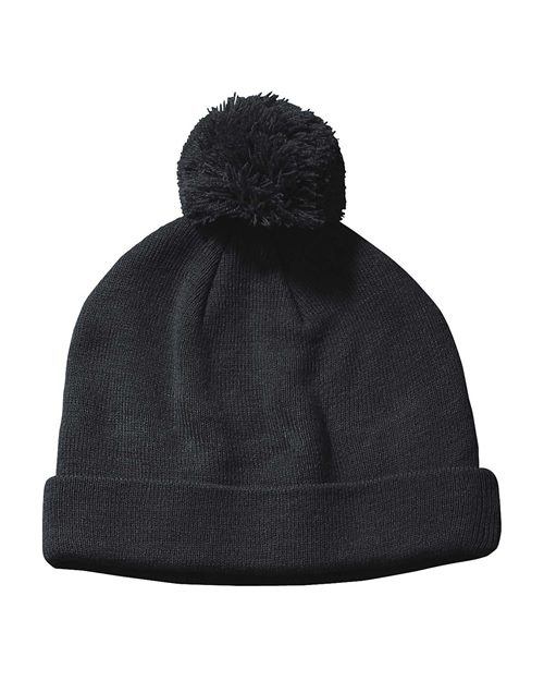 BX028 Pom Cuffed Beanie