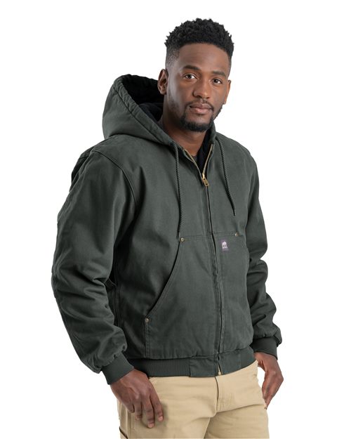 HJ375T Men's Tall Heartland Washed Cotton Duck Hooded Jacket