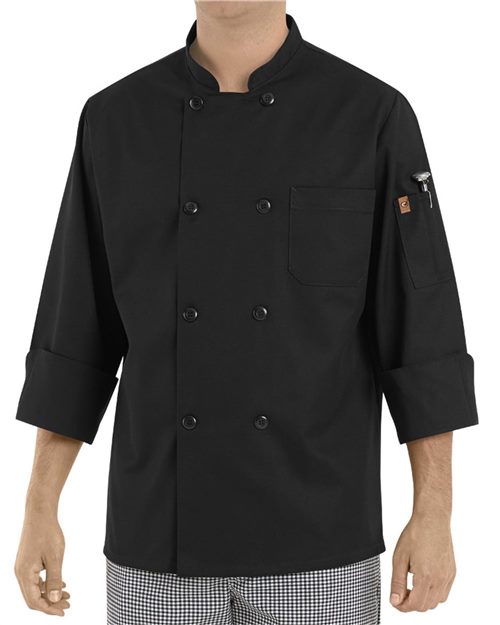 KT76 Black Traditional Chef Coat