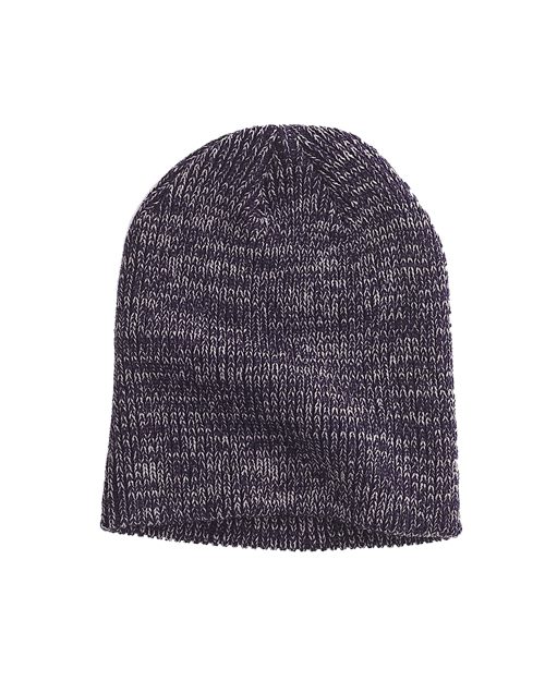 BA524 Ribbed Marled Beanie